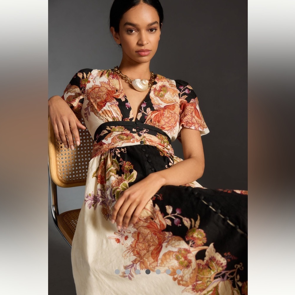 🍀SOLD🍀 Anthropologie NWT The Katerina Button-Front Dress size M. - Picture 2 of 16